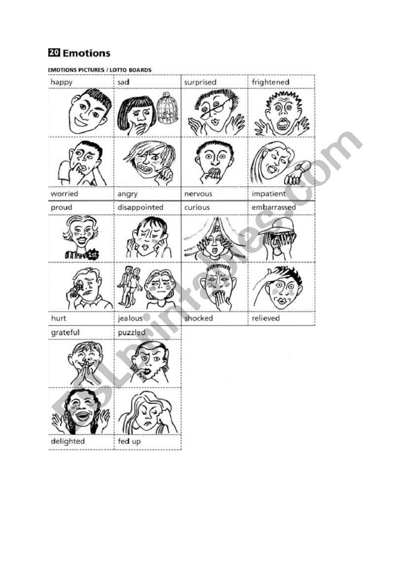 emotions worksheet