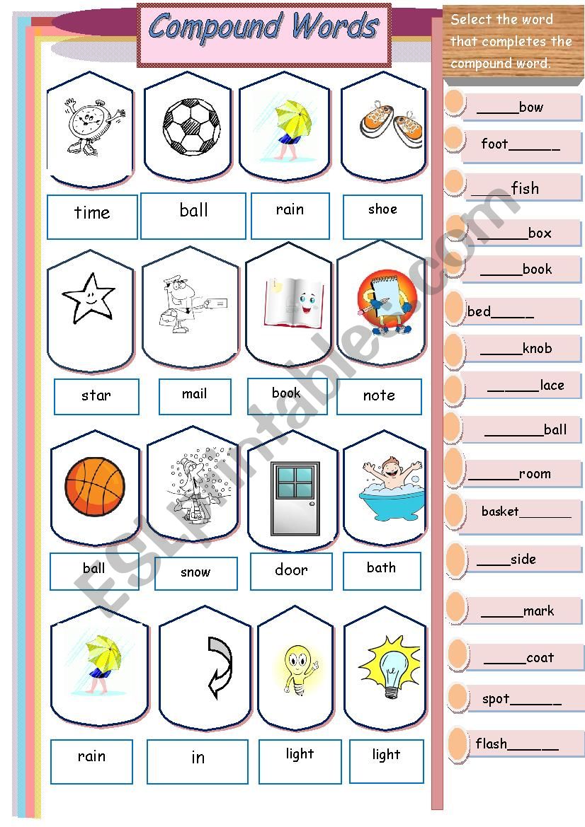 Compound Words  5 / 6 worksheet