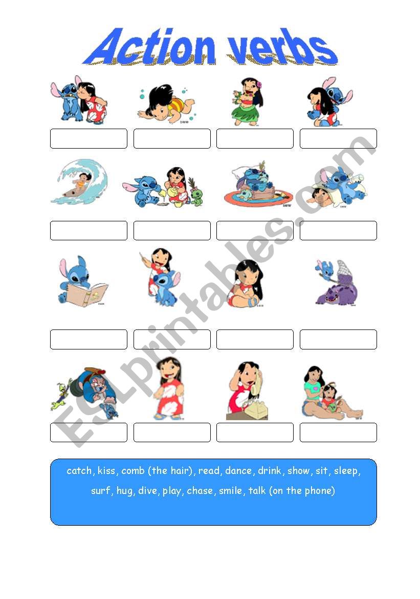 Lilo and Stitch worksheet