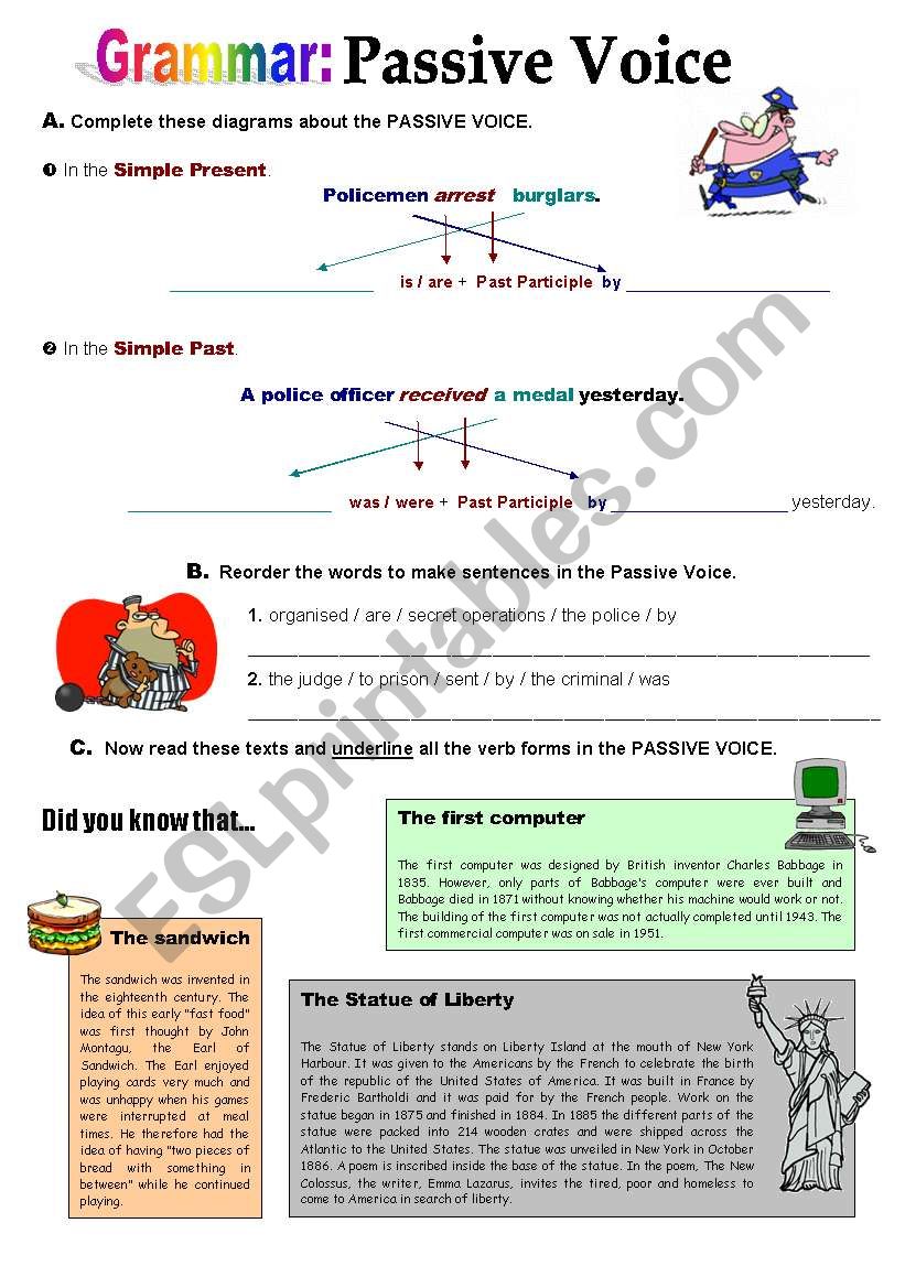 Passive Voice worksheet