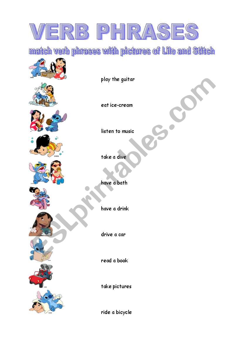 Verb Phrases ESL Worksheet By Borna