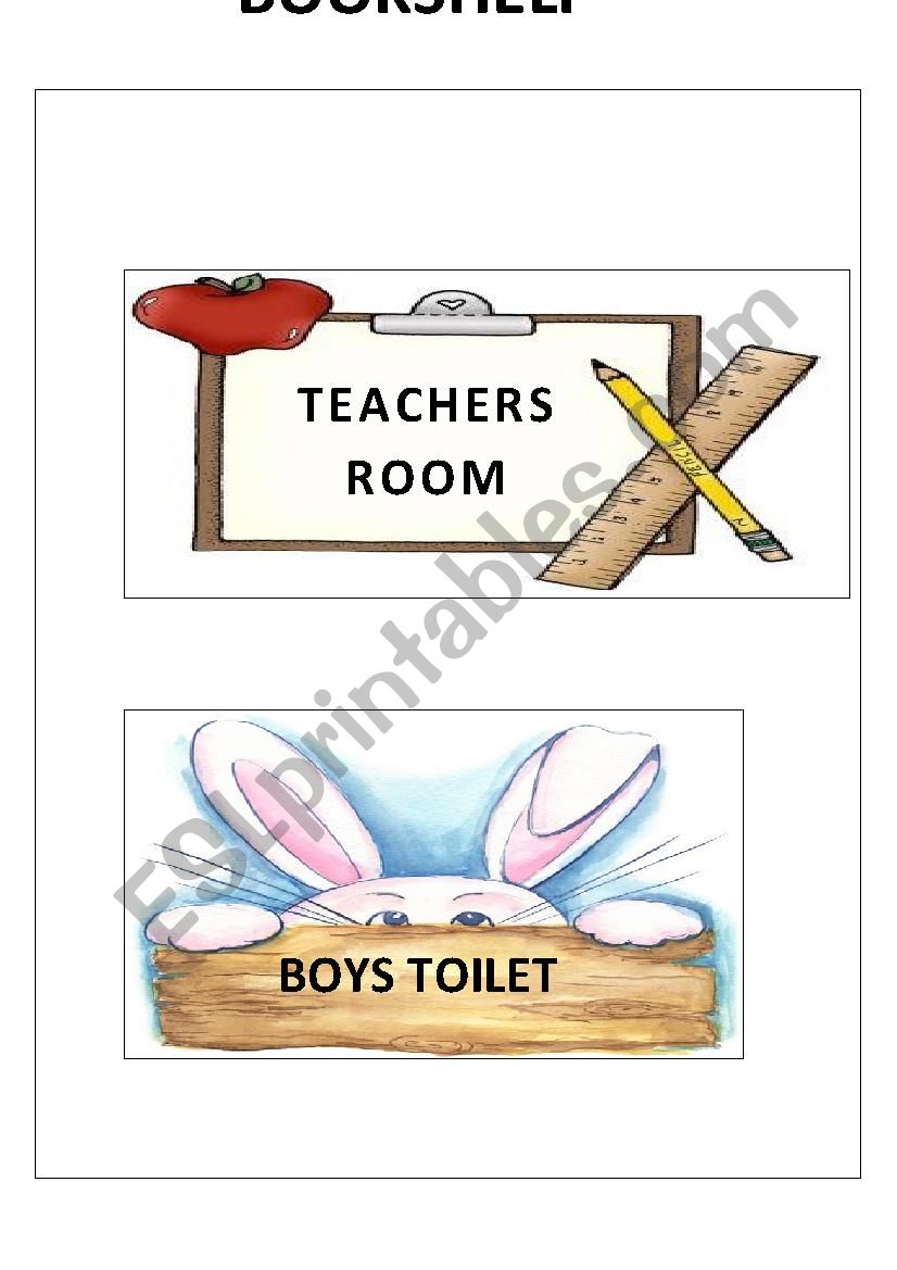 SIGNS IN THE CLASSROOM worksheet