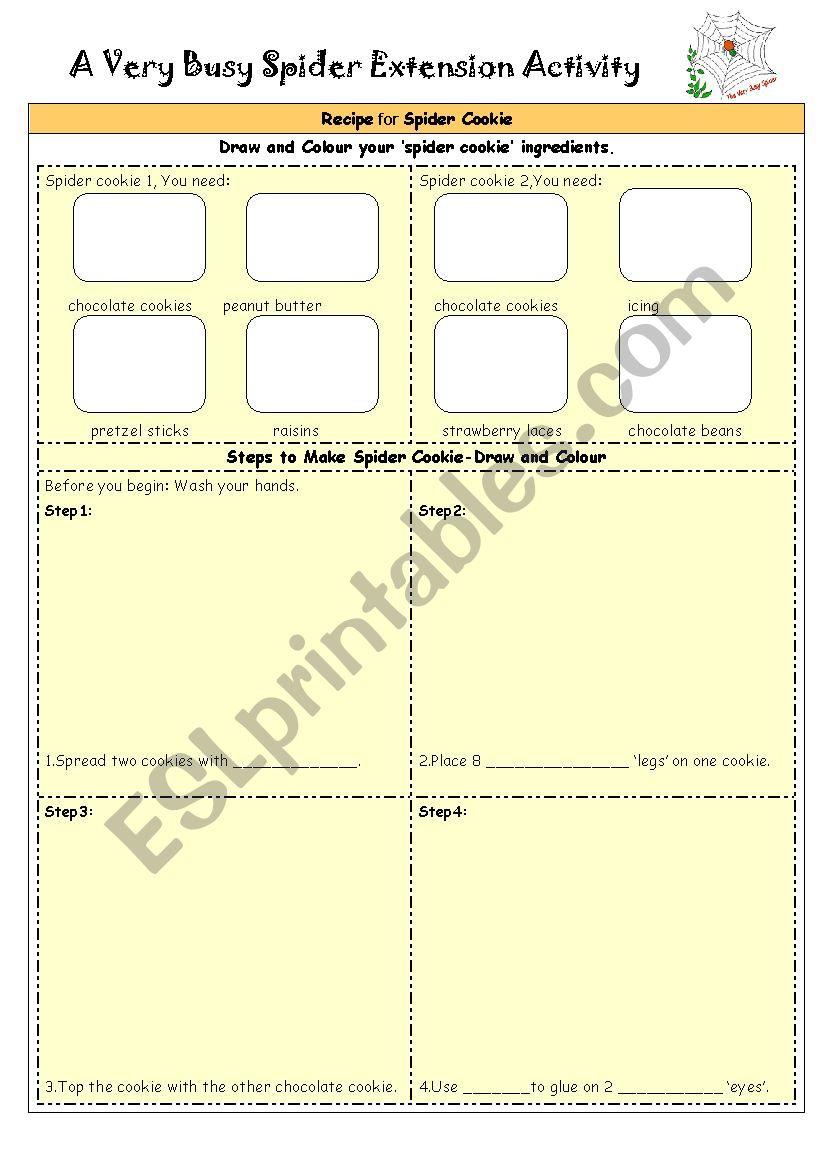 The Very Busy Spider Extension Activity