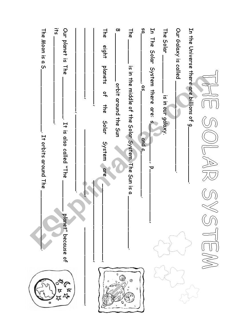 Solar System Worksheet worksheet