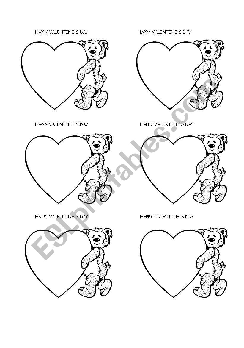 st. valentine cards to print worksheet