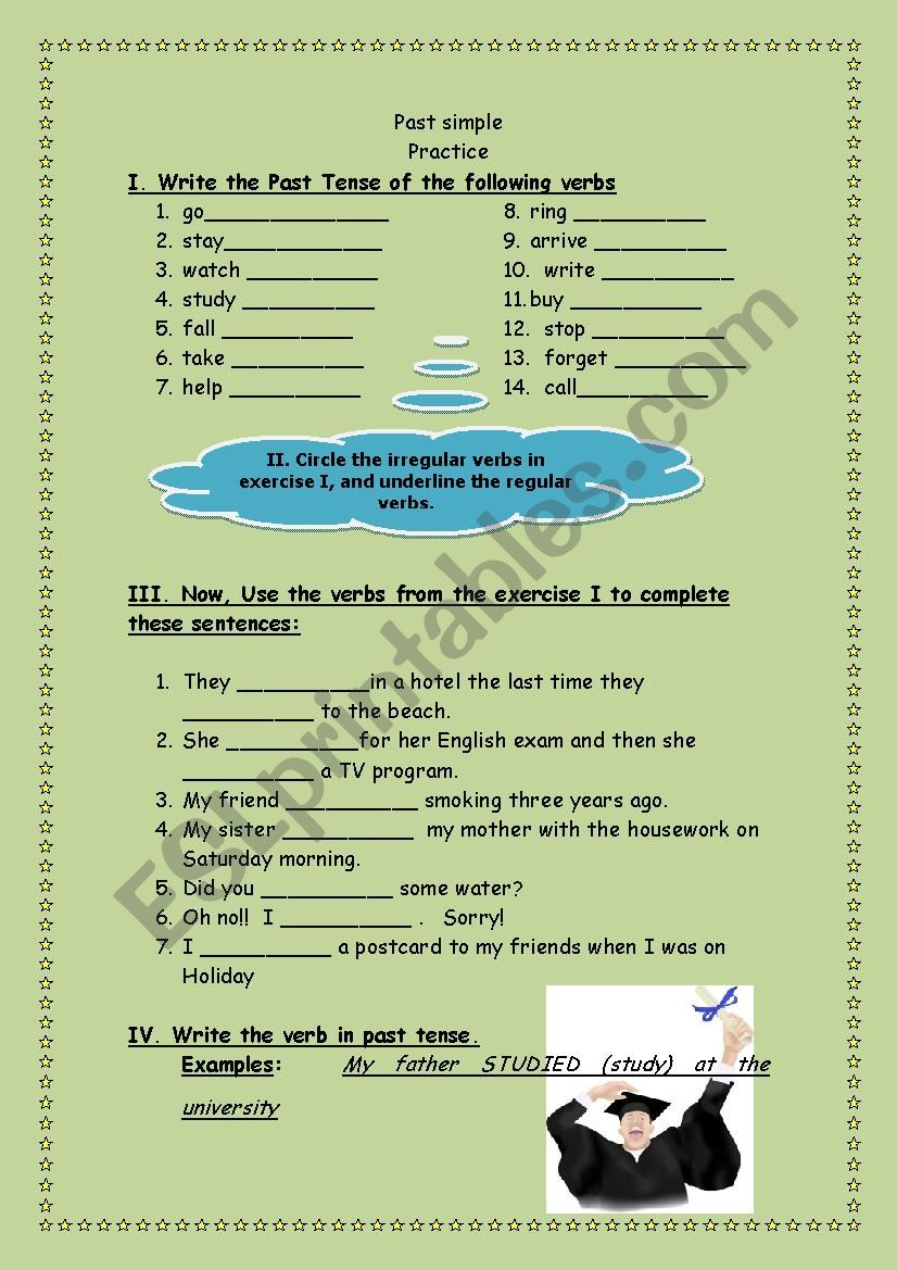Past simple Exercise worksheet