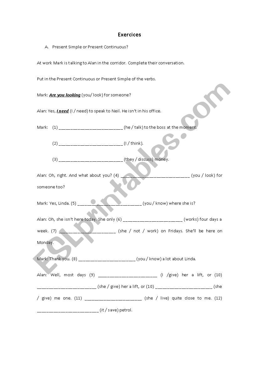 Simple Past worksheet