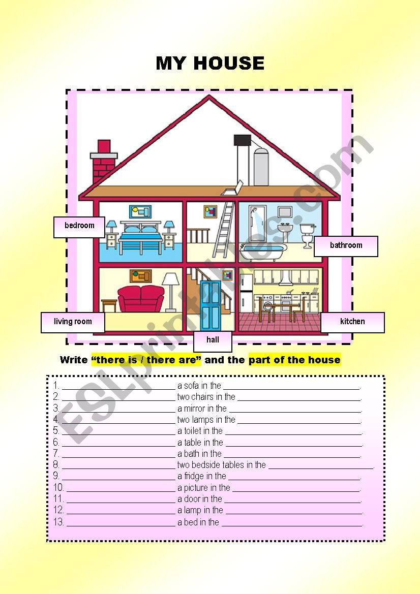 My house worksheet