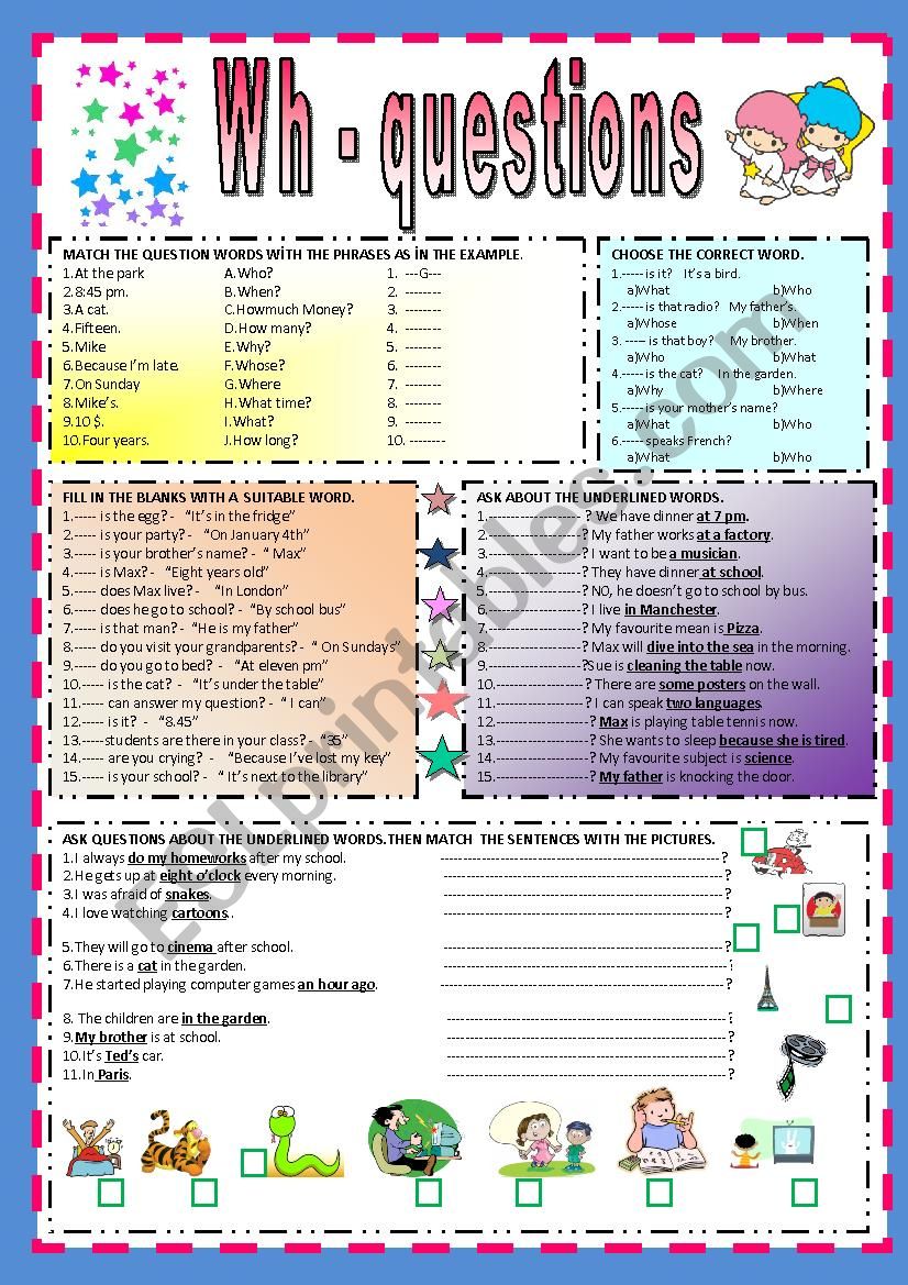 WH - QUESTIONS worksheet