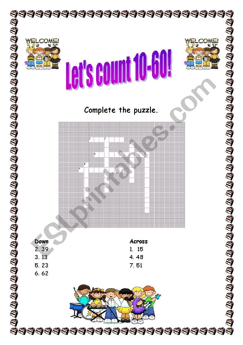 Crosswords:numbers- Lets Count!!!