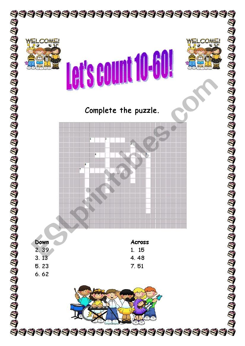 Crosswords:numbers- Let´s Count!!!