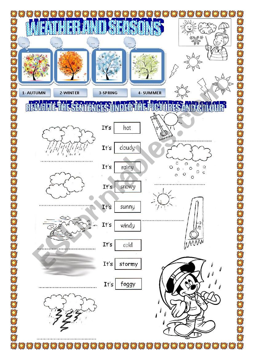 weather and seasons worksheet