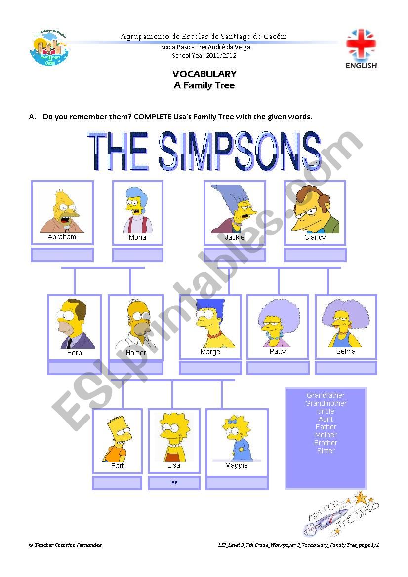 Family Tree worksheet