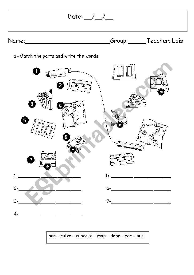Many new words worksheet