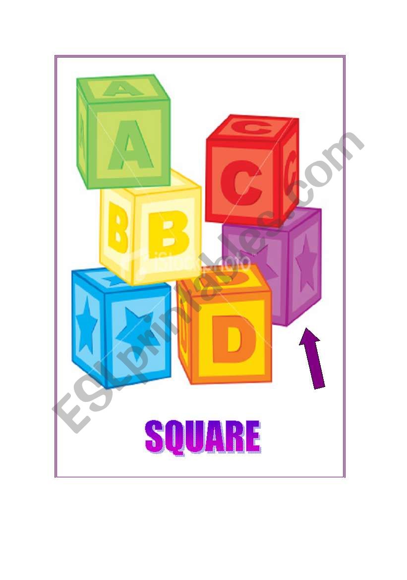 SHAPES FLASHCARDS worksheet