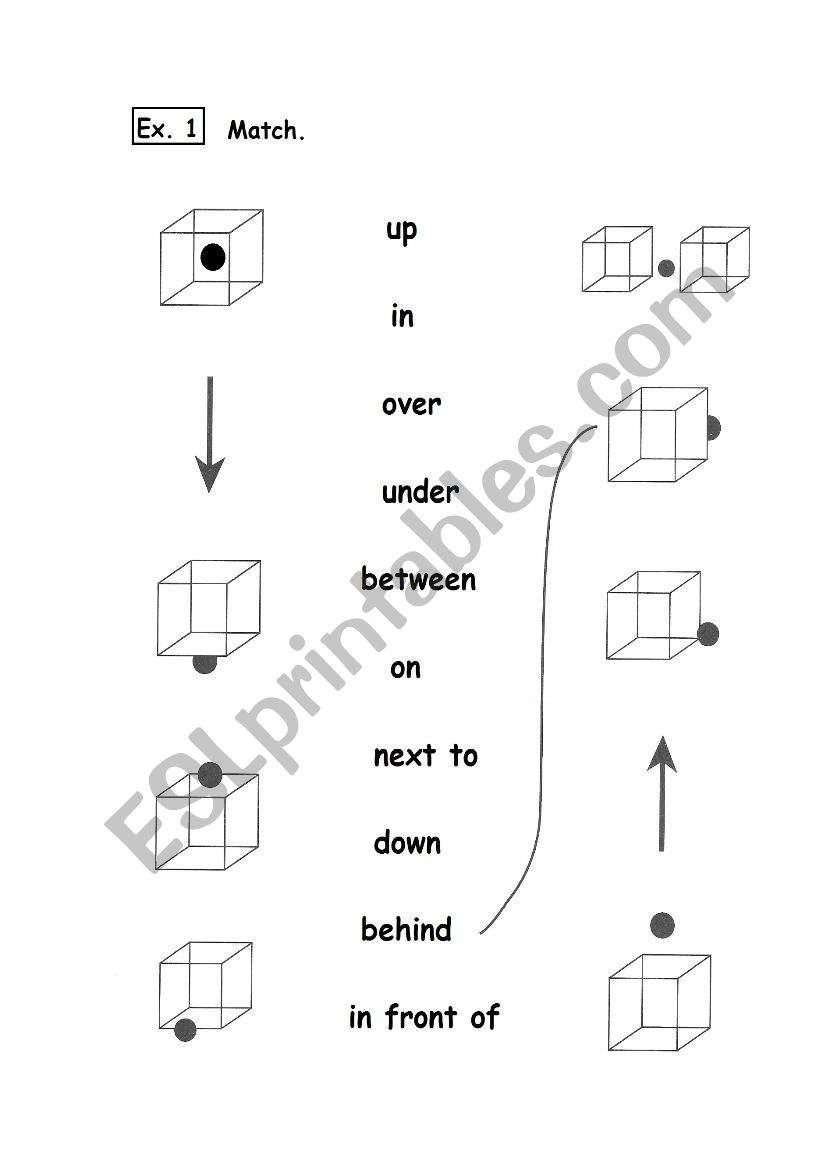 Prepositions of place worksheet