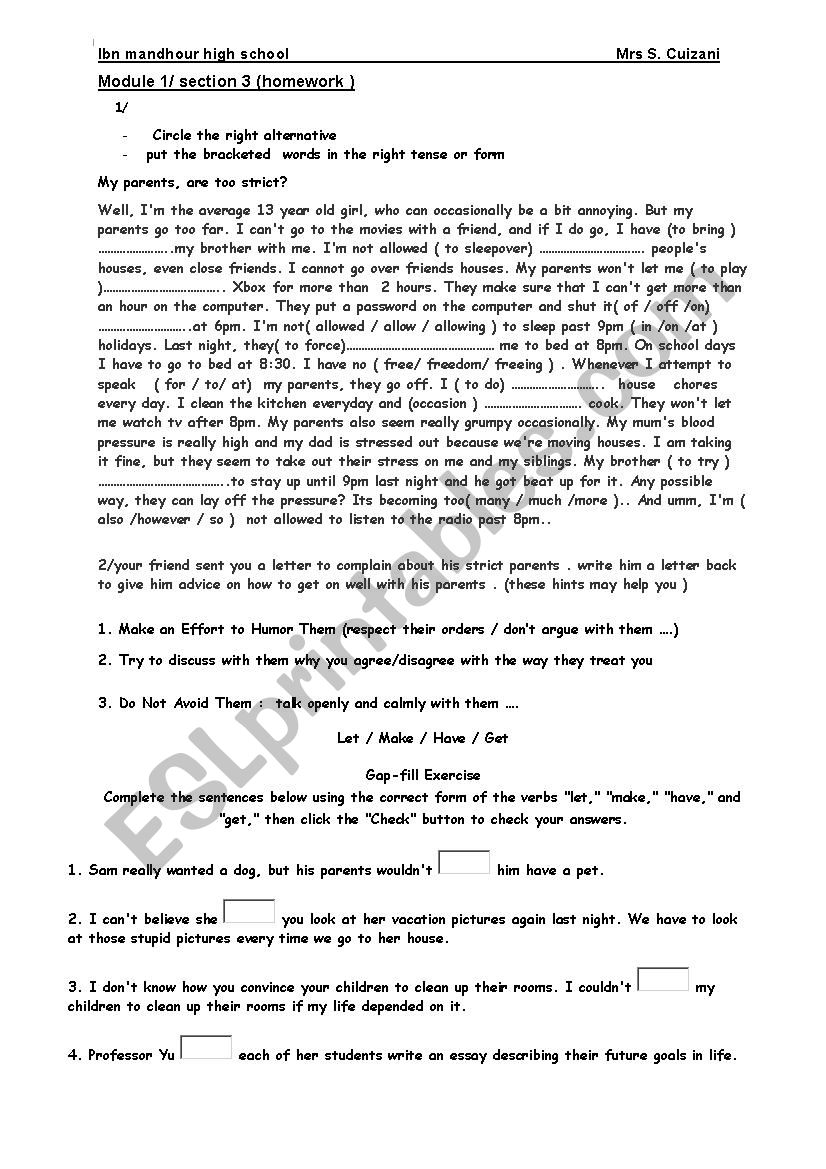 mixed language tasks forb 3rd level 