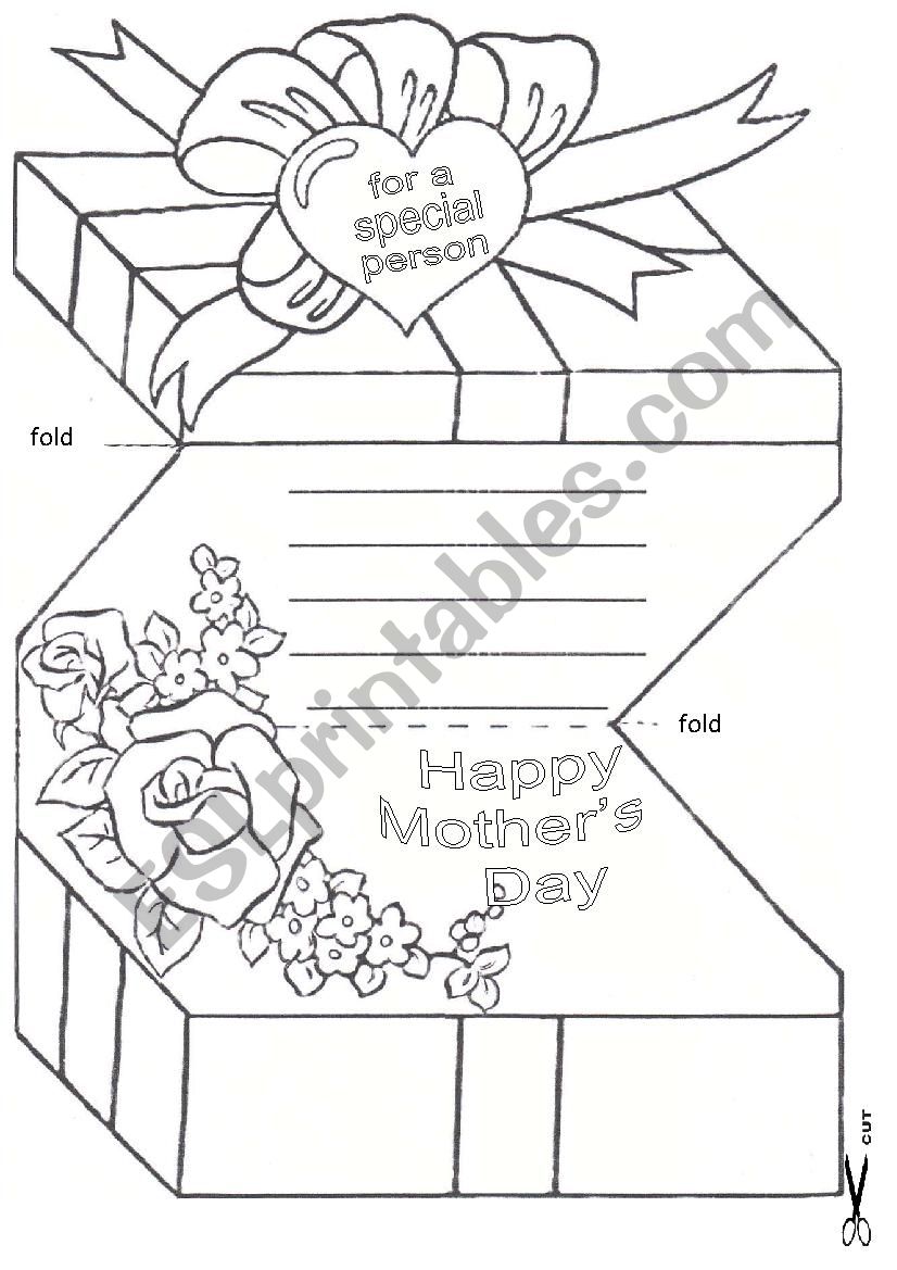 Mothers Day Card worksheet