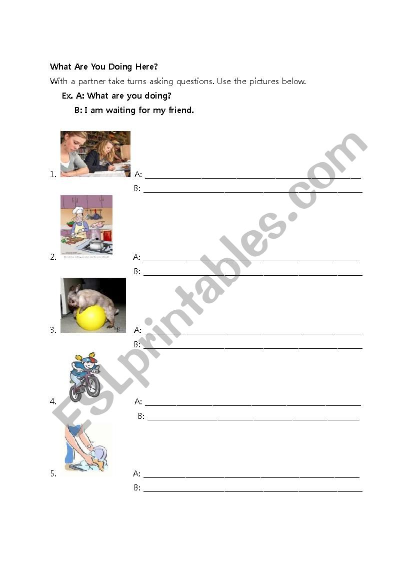 What are you doing? worksheet