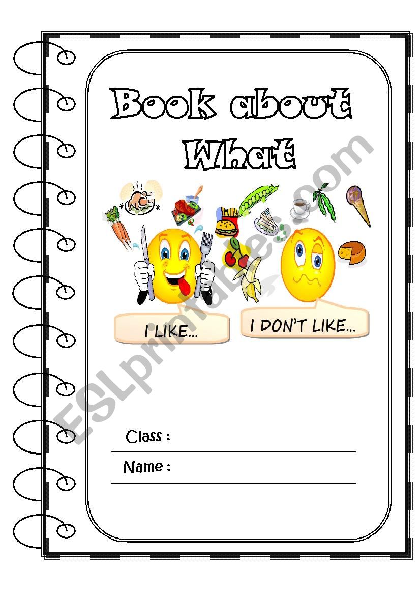 Food - minibook worksheet