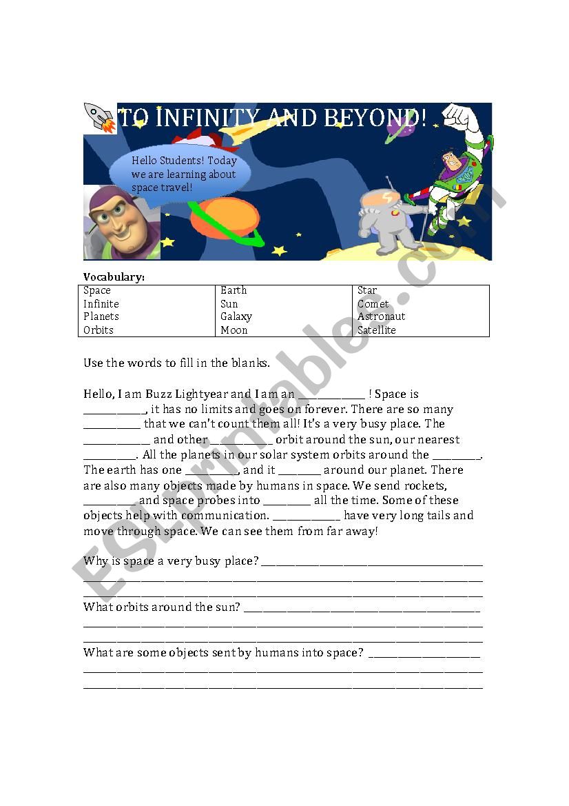 TO INFINITY AND BEYOND! worksheet