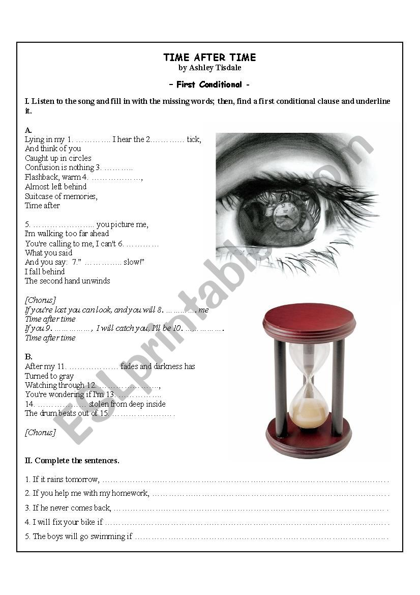 First conditional - Time after time (song)