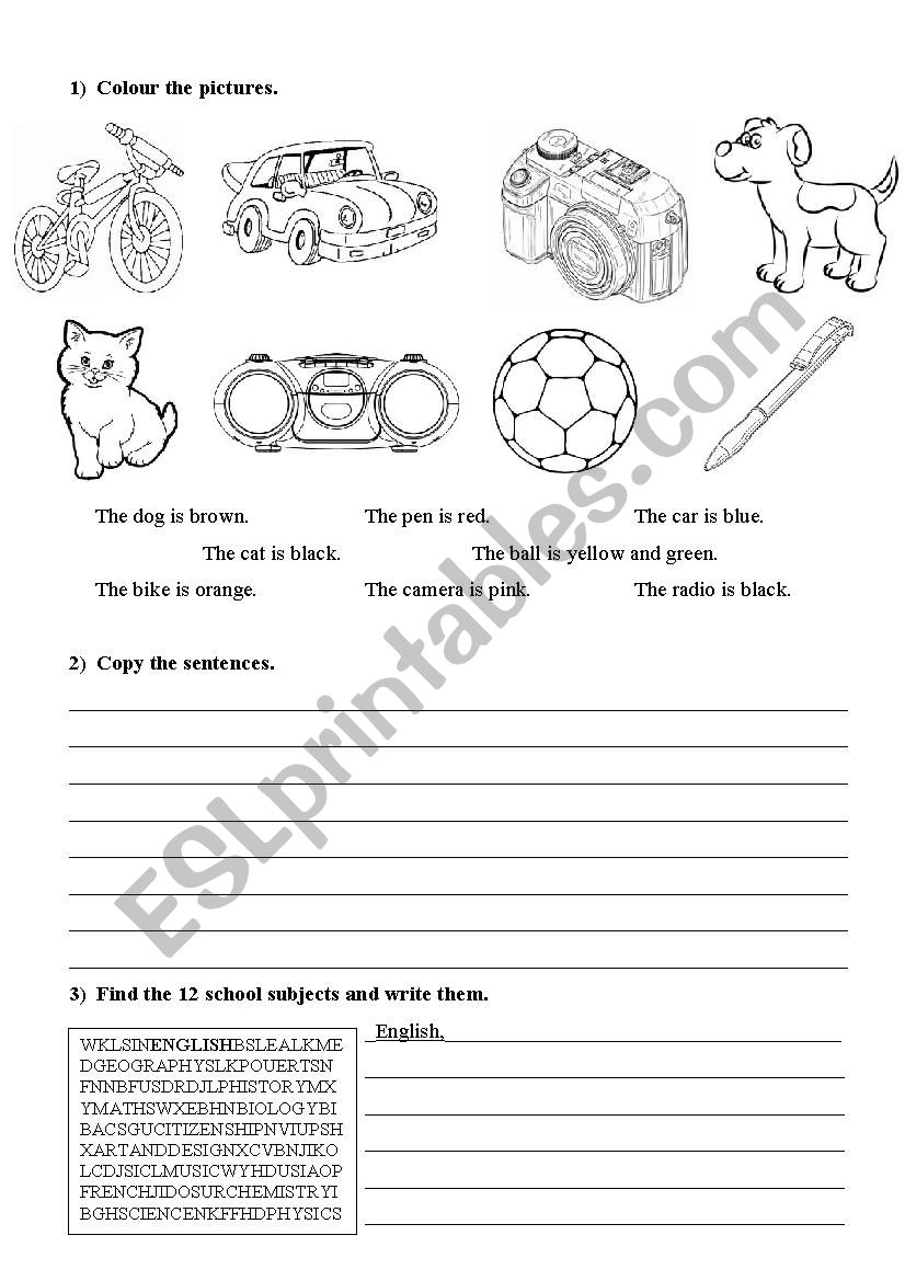 Easy Practising Page worksheet