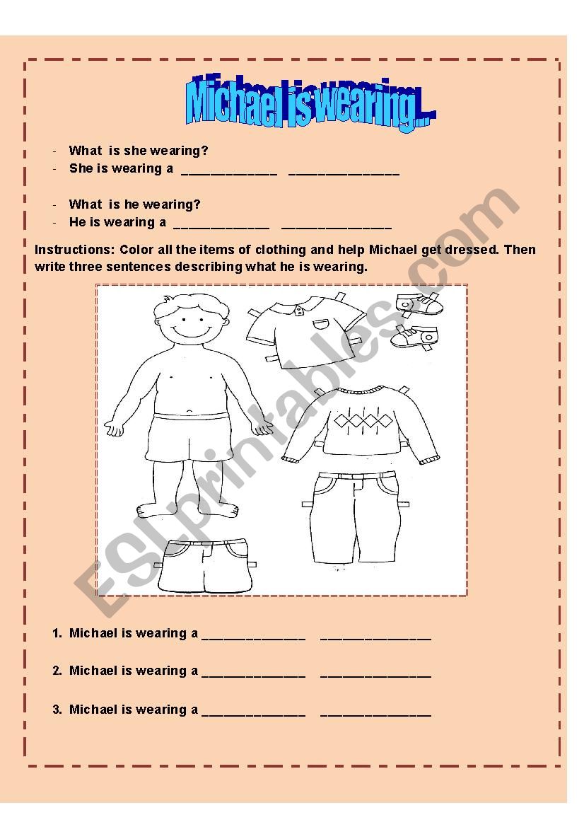 Wearing Michael worksheet