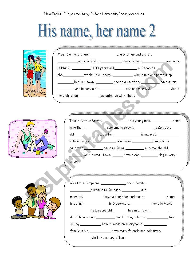 Possessive pronouns 2 worksheet