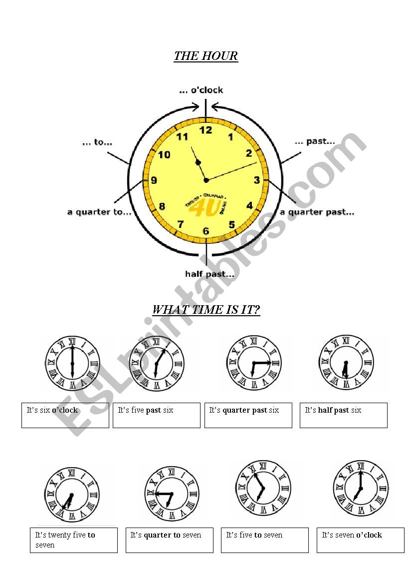 What time is it worksheet