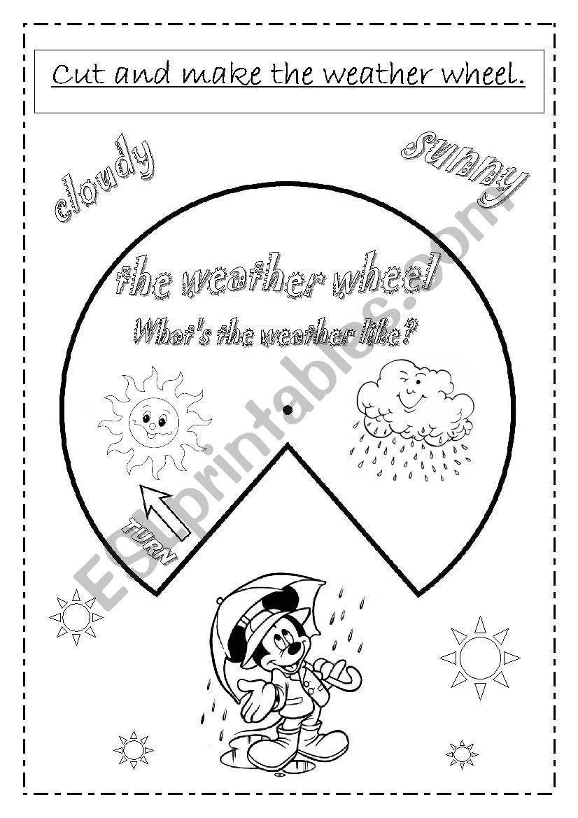 the weather wheel (2 pag) worksheet