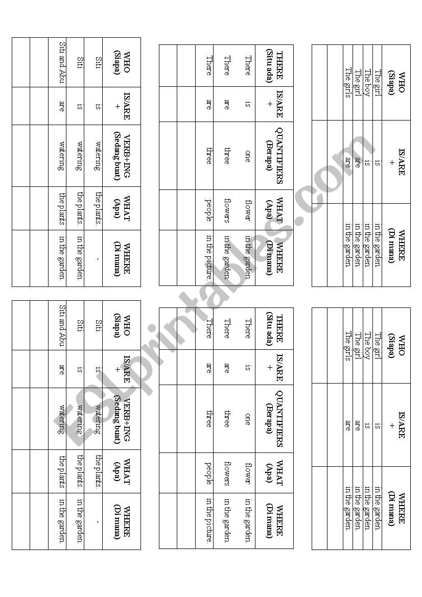 Making Sentence worksheet