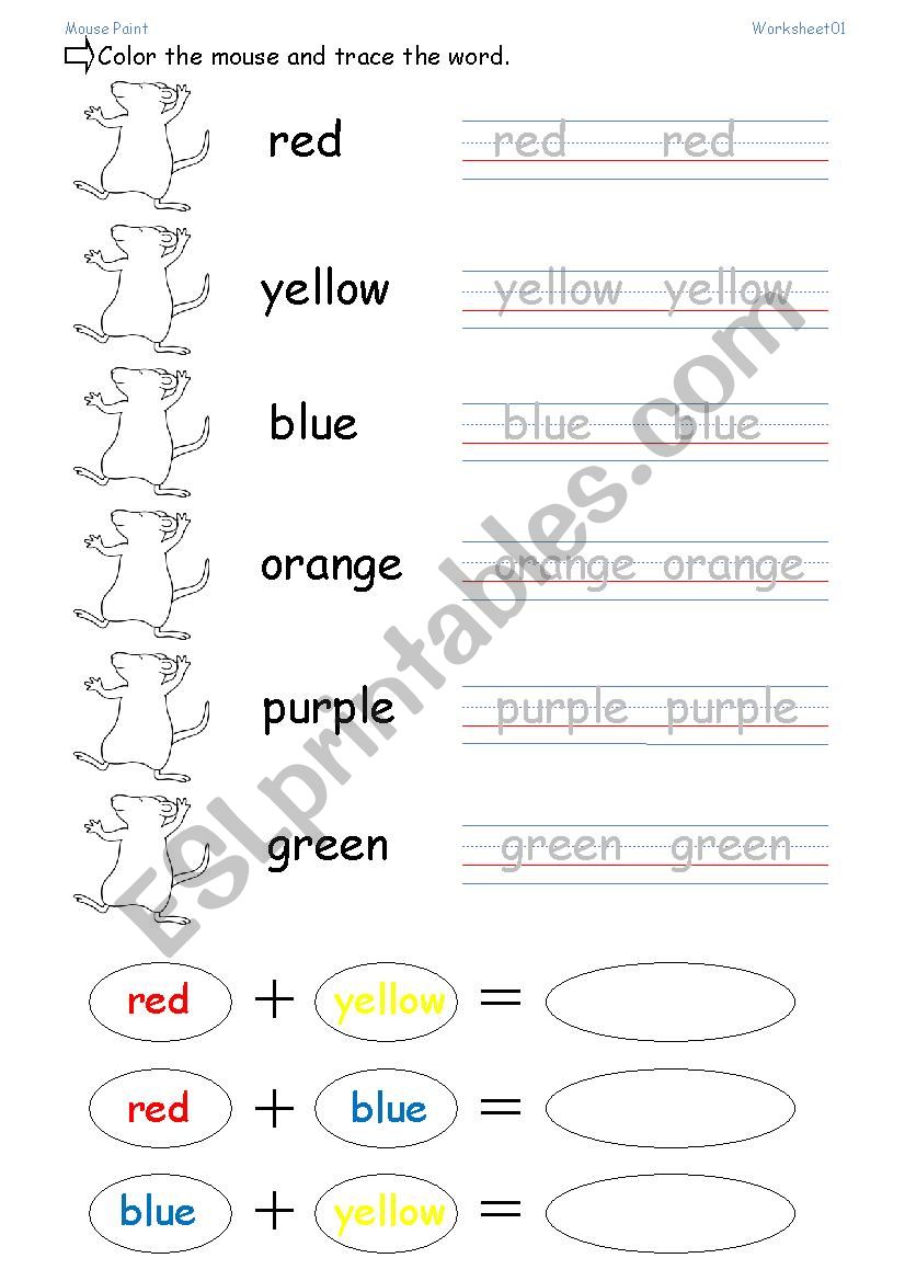 mouse paint worksheet