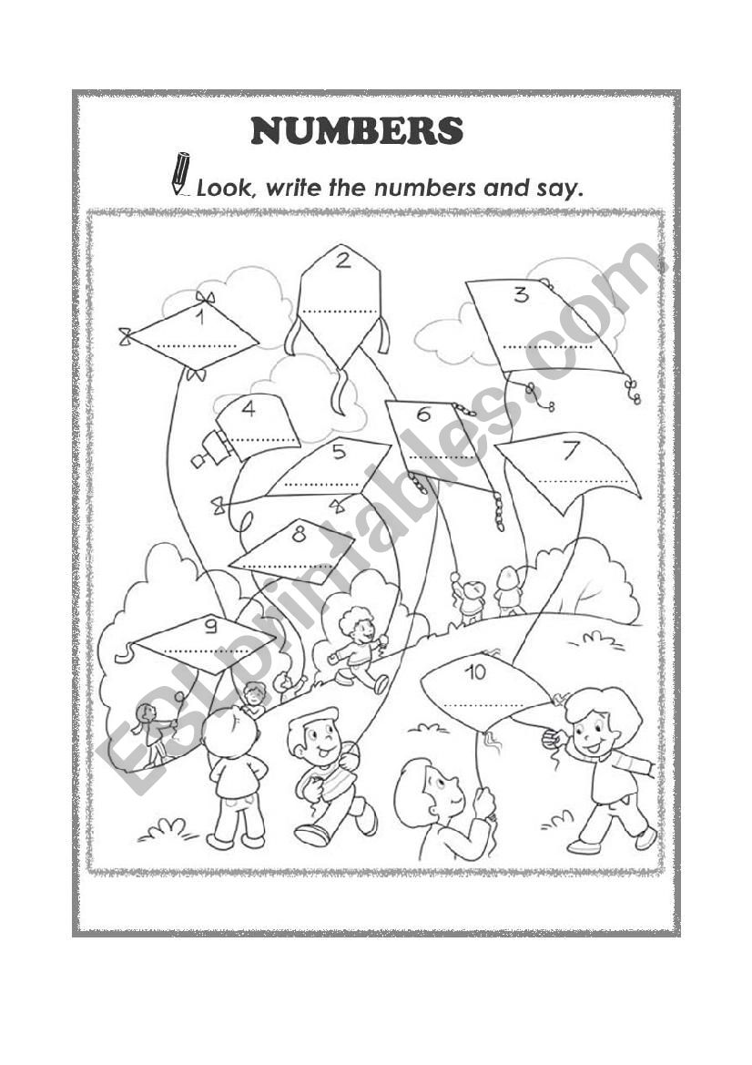 write the numbers worksheet