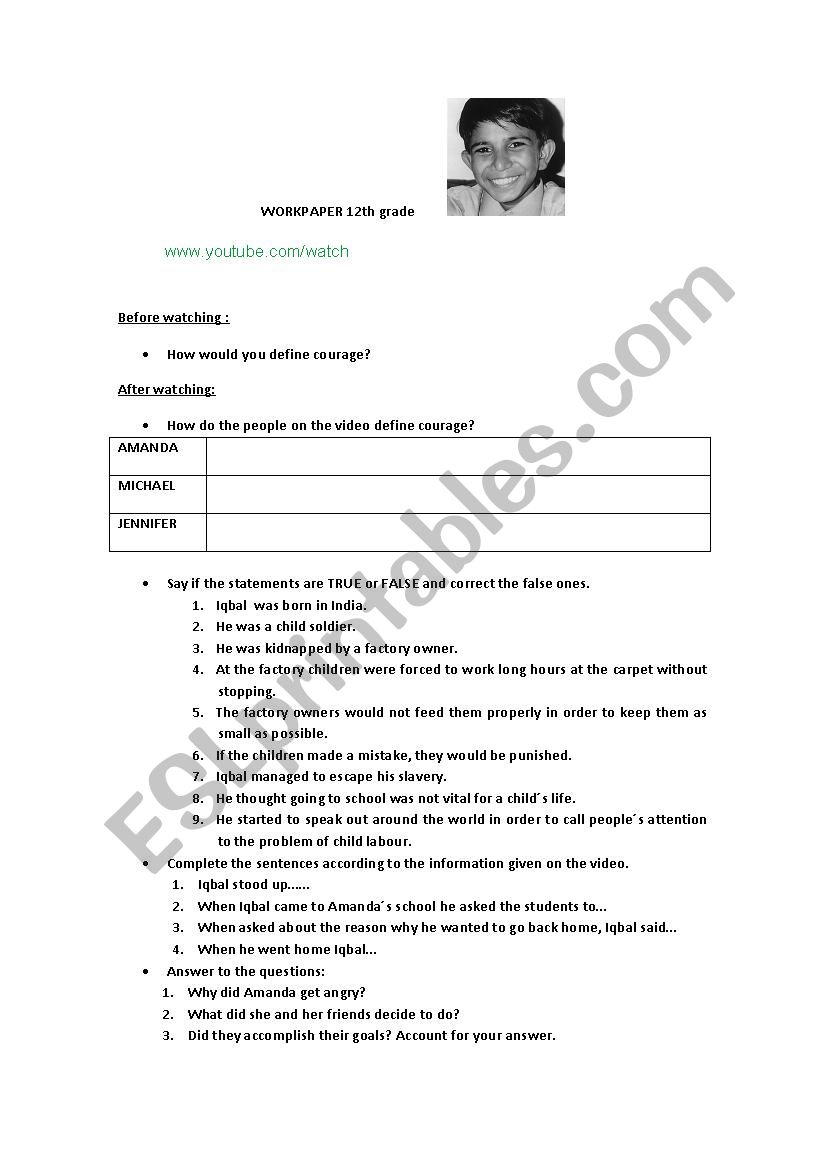 Iqbal-freedom heroe worksheet