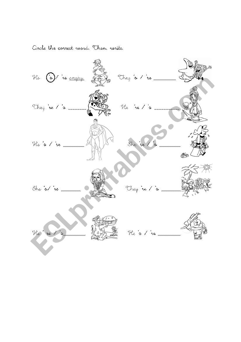 Feelings- Draw and circle worksheet