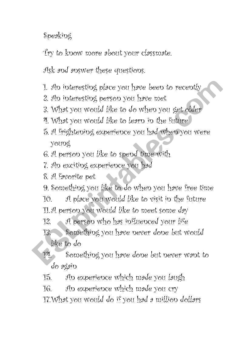 present perfect.  worksheet