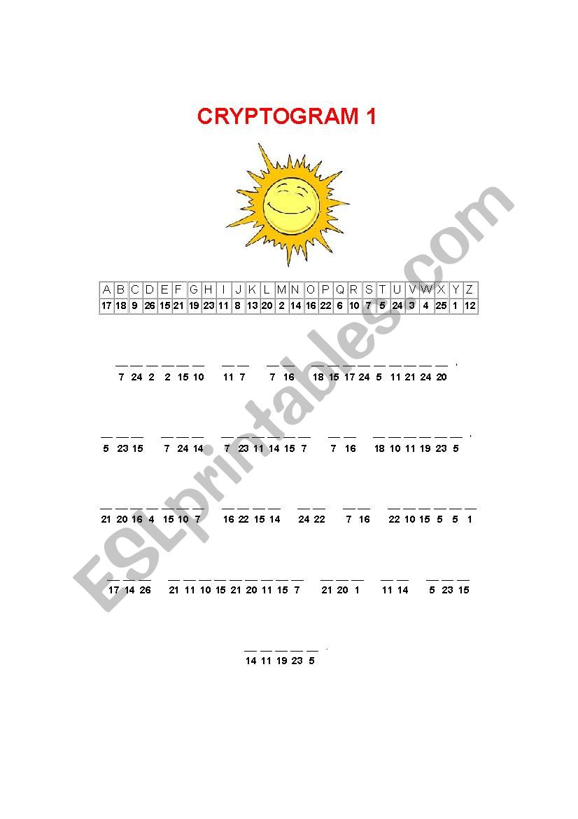 2 summer cryptograms worksheet