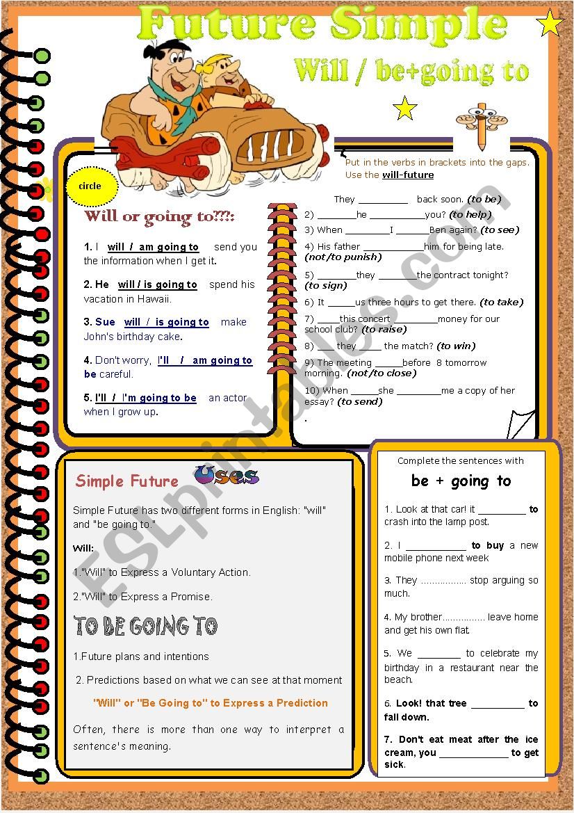 A Series of grammar worksheets. - Future Simple 