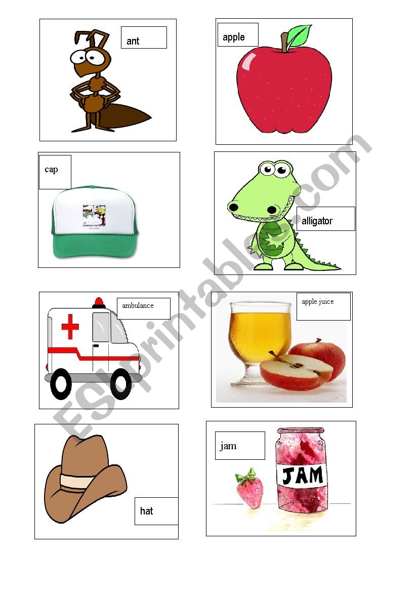 Phonics A word  worksheet