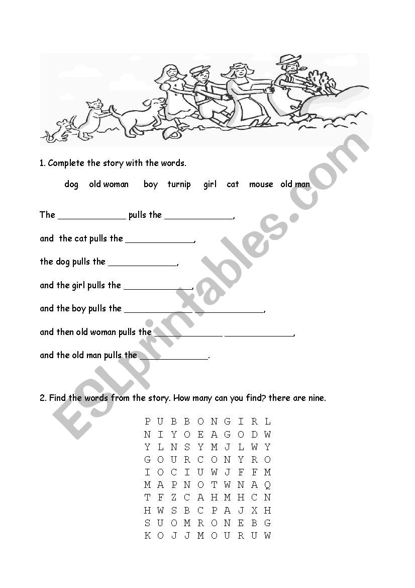 the enormous turnip worksheet 