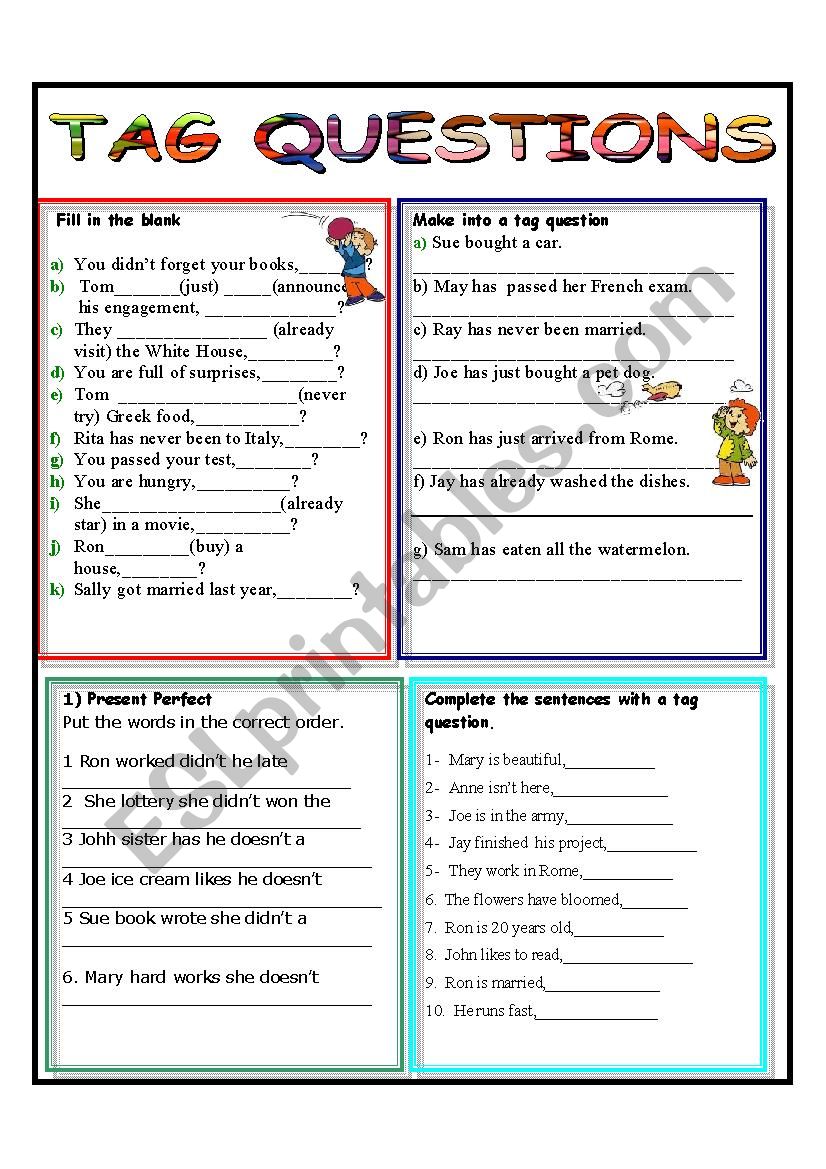 TAG QUESTIONS worksheet
