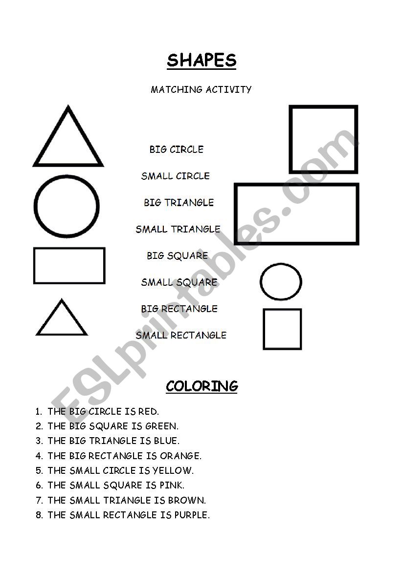 shapes worksheet