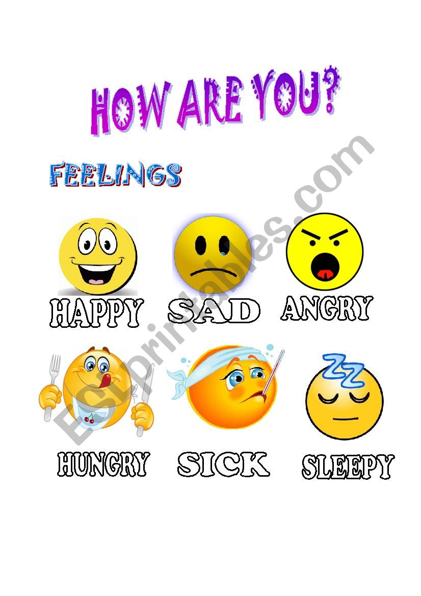 Feelings and emotions  worksheet