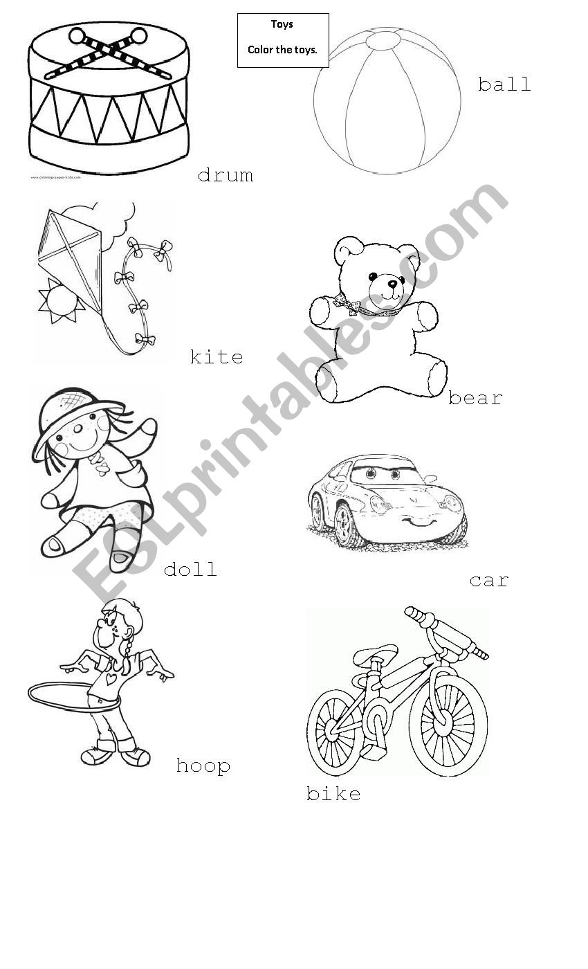 toys  worksheet