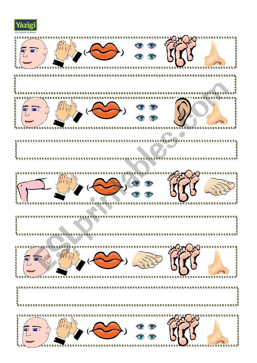 VISUAL DICTATION - PARTS OF THE BODY