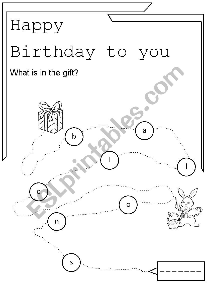 my birthday worksheet