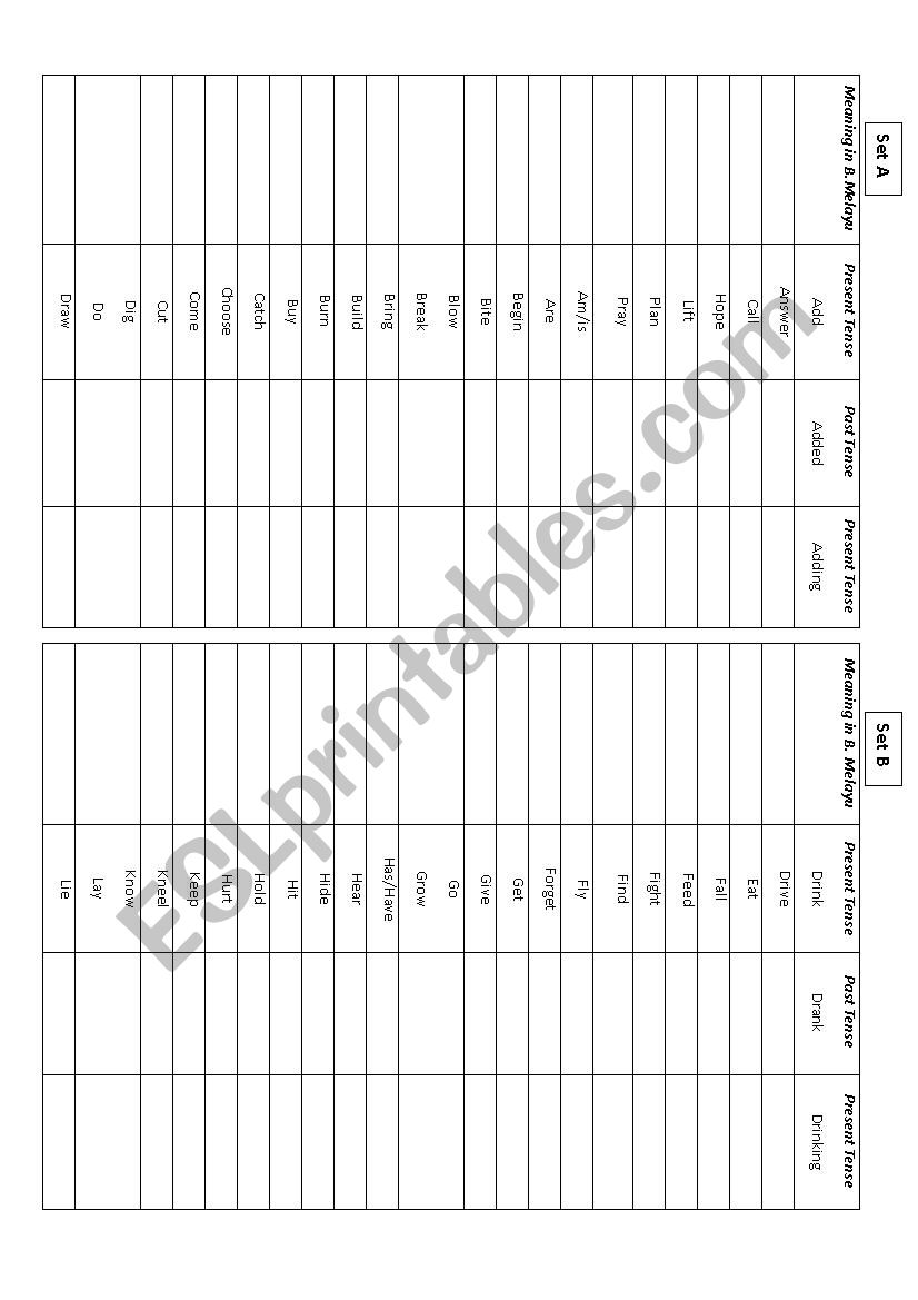 Simple Past Tense 1 worksheet