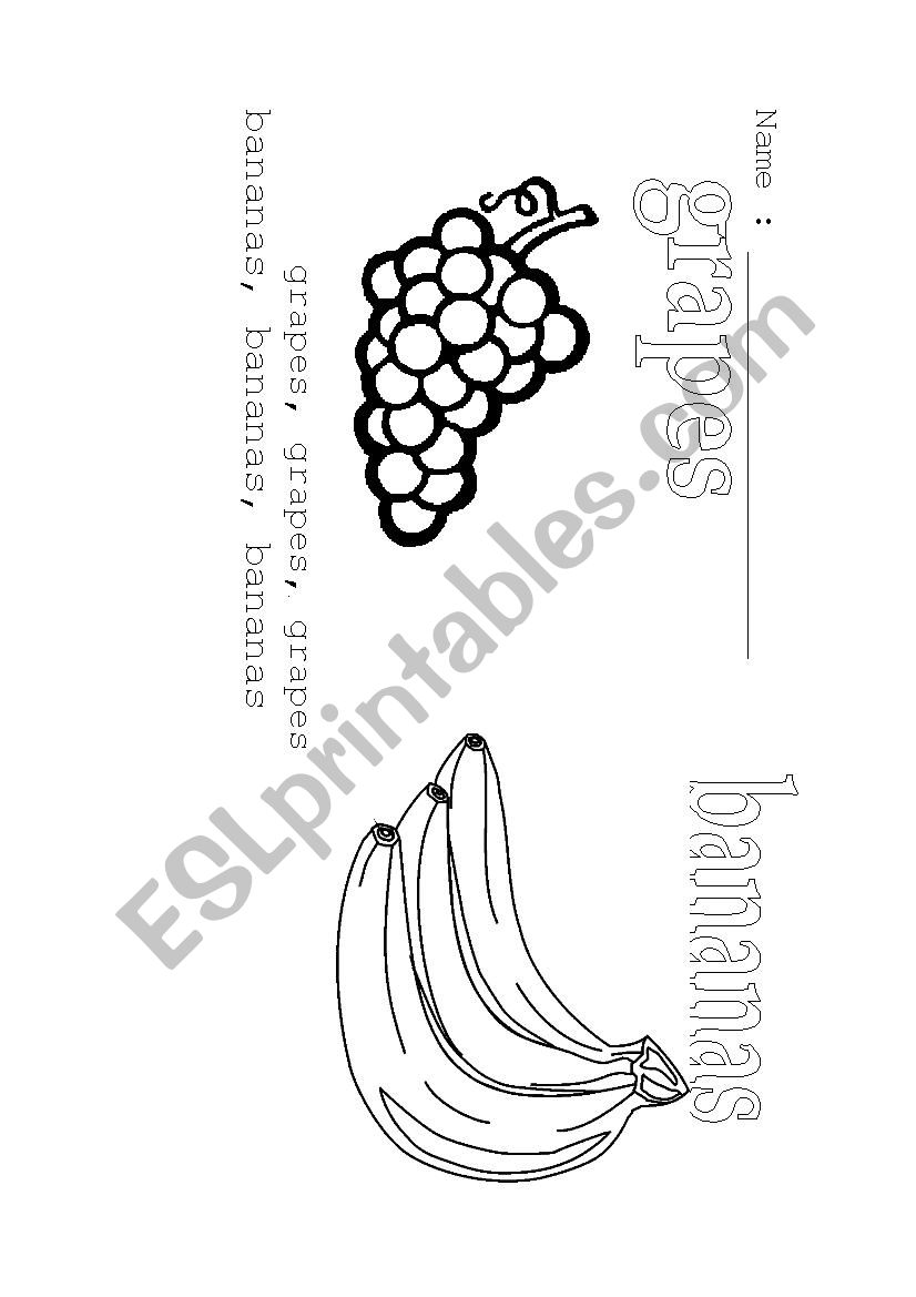 food worksheet