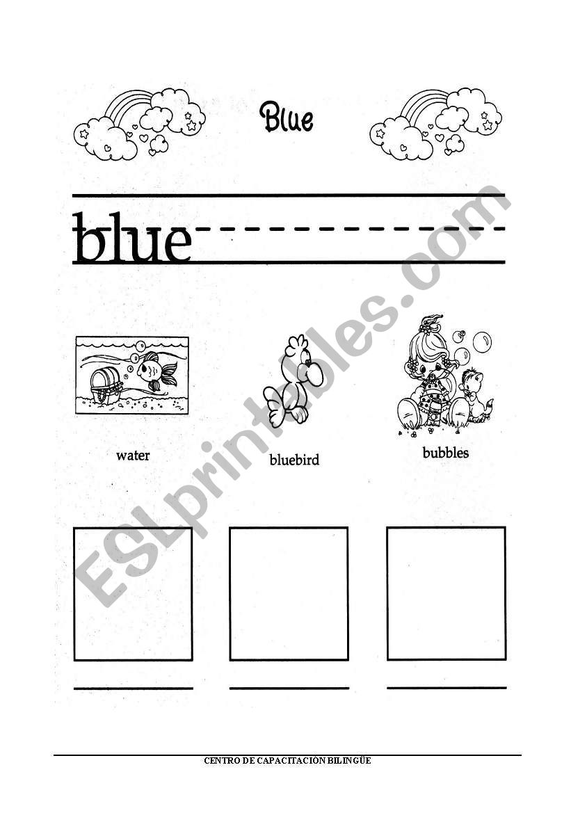 Color Blue worksheet
